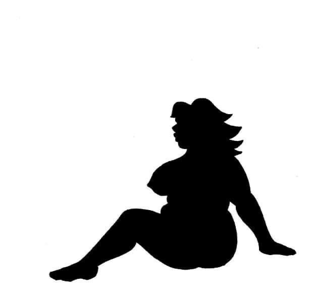 MudFlap Fat Girl Curvy Girl VINYL STICKER DECAL THICK FULL FIGURE BBW