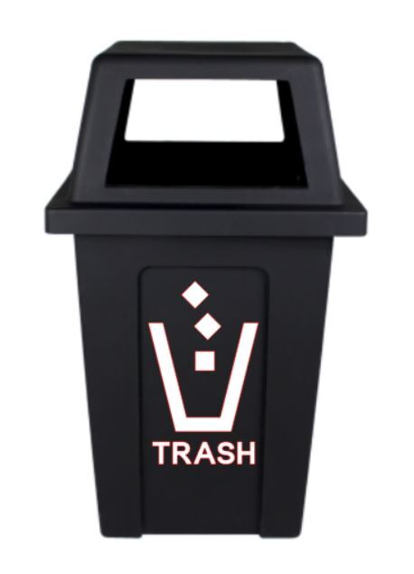 Trash Can Sticker PICK SIZE COLOR Vinyl Decal Garbage Bin Symbol Recycle Work