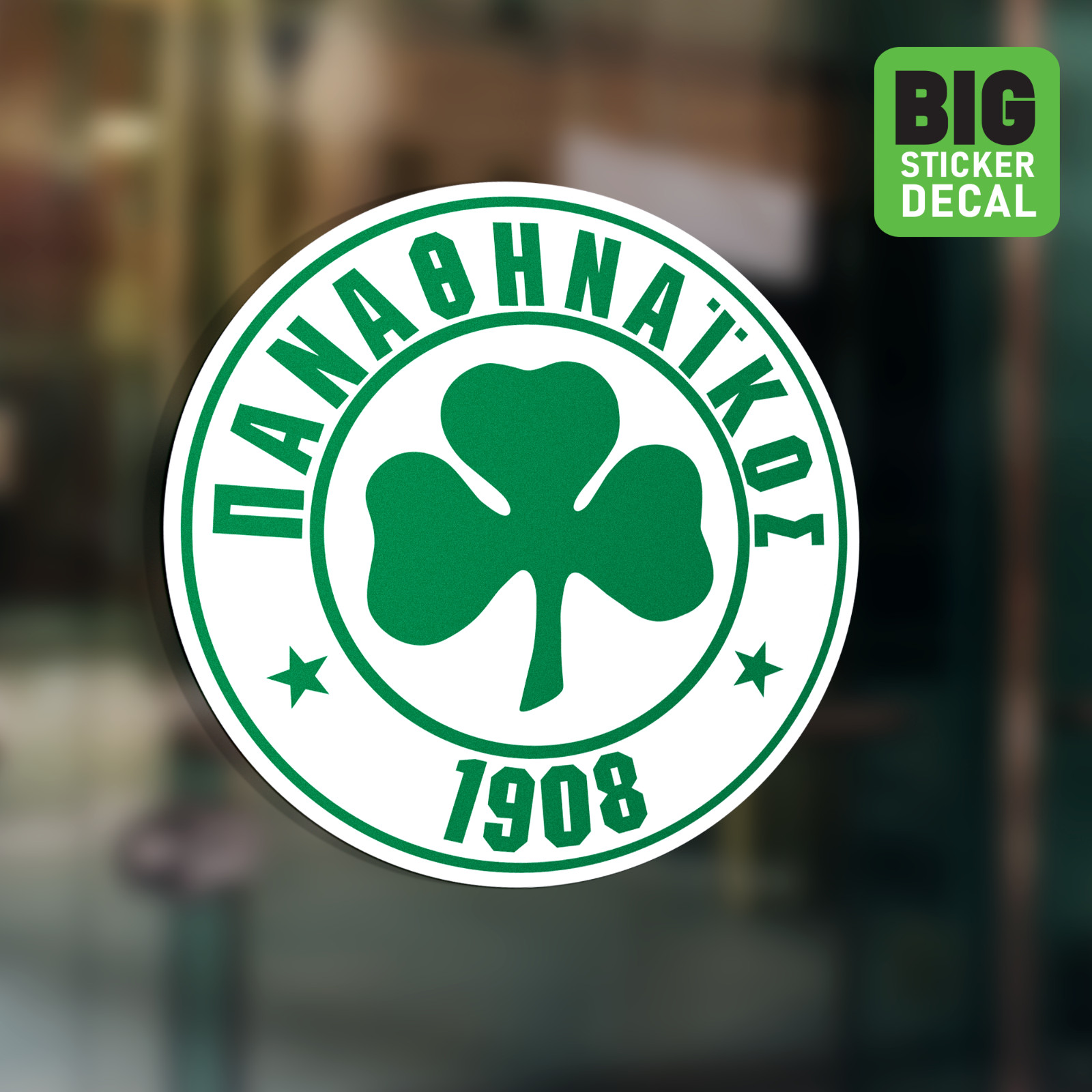 Panathinaikos Greece Big Laminated Vinyl Sticker Car Decal Calcomania Carro