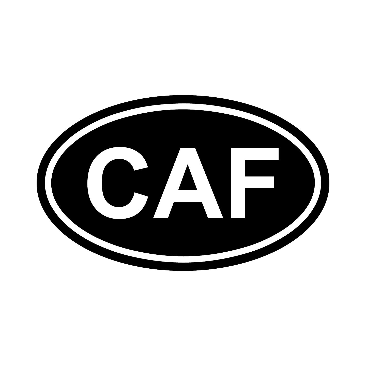 Central African Republic CAF Oval Country Code Vinyl Decal Sticker