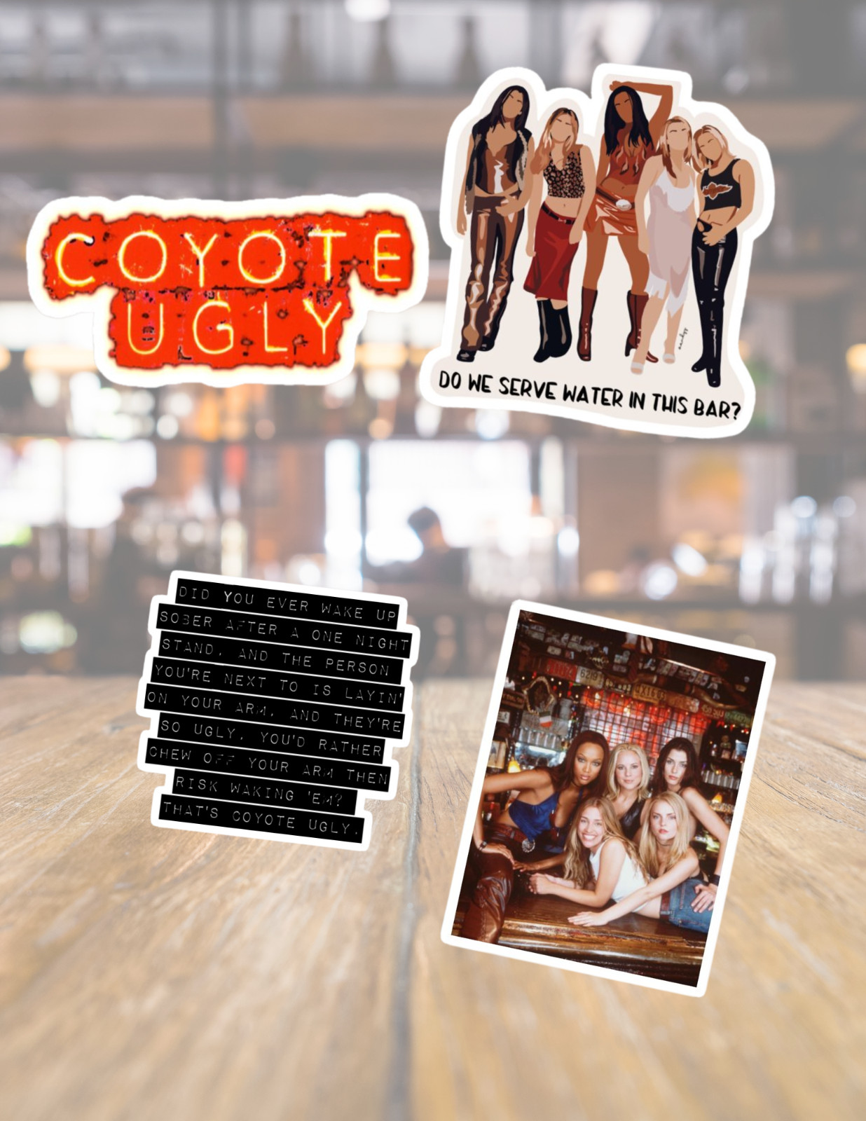 Coyote Ugly 2000’s 4pc Sticker Pack