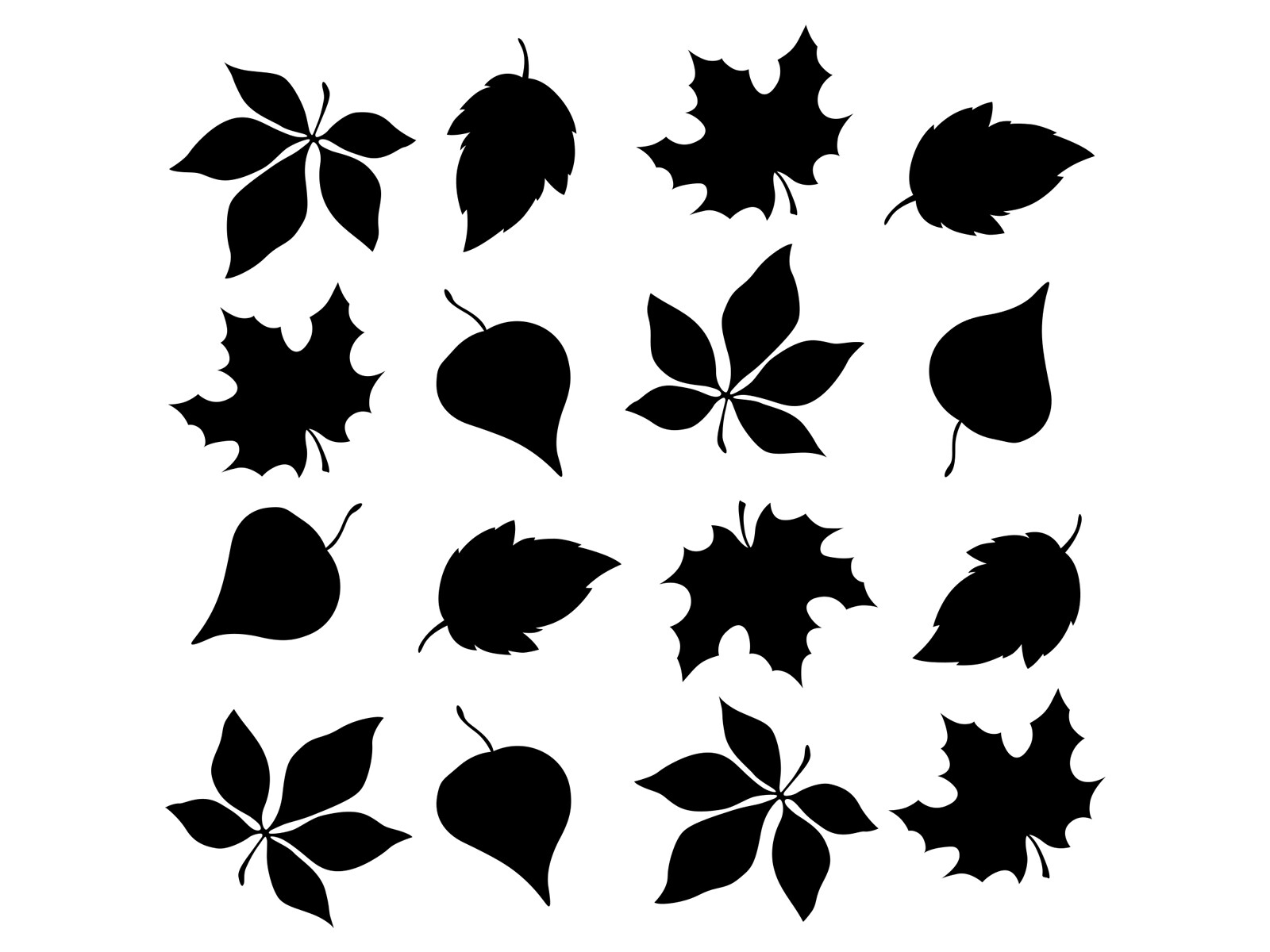 SIXTEEN PACK (16) Bulk Leaves Window Decor Vinyl Decals Autumn Holiday Stickers