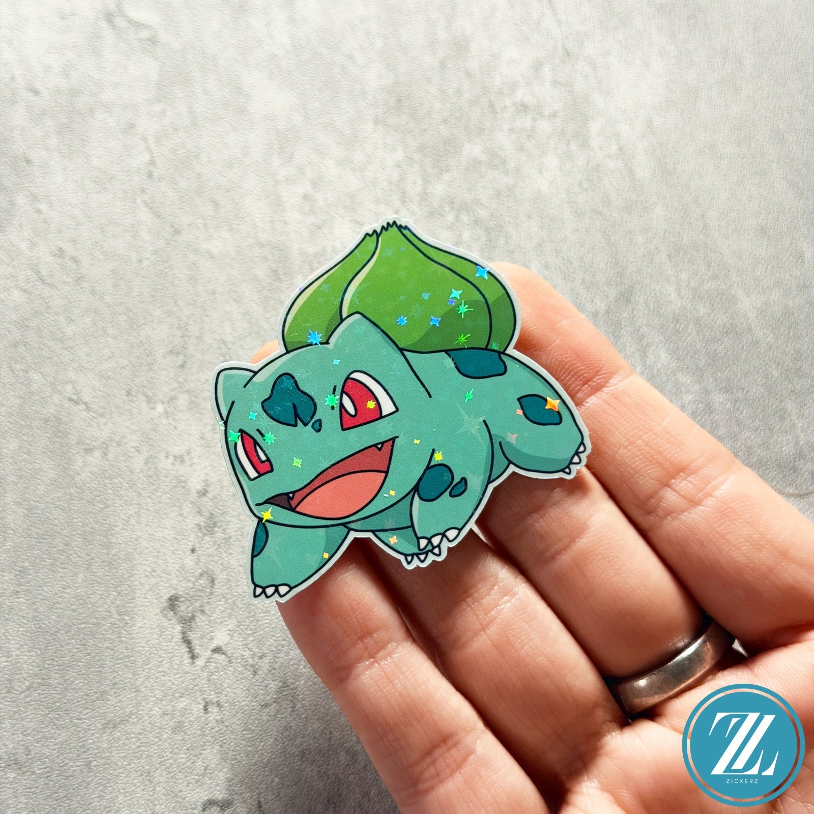 Bulbasaur Sticker, Holographic Pokemon Decal