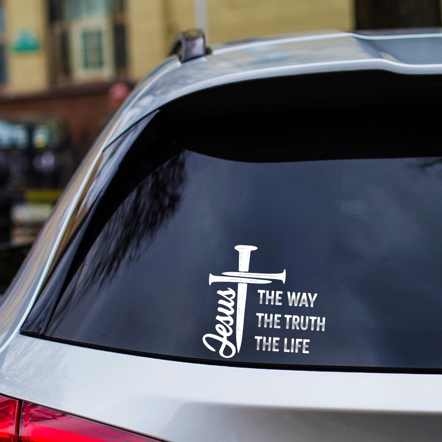 Christian Jesus Decal 7x7in – “The Way The Truth The Life” – Waterproof Vinyl…
