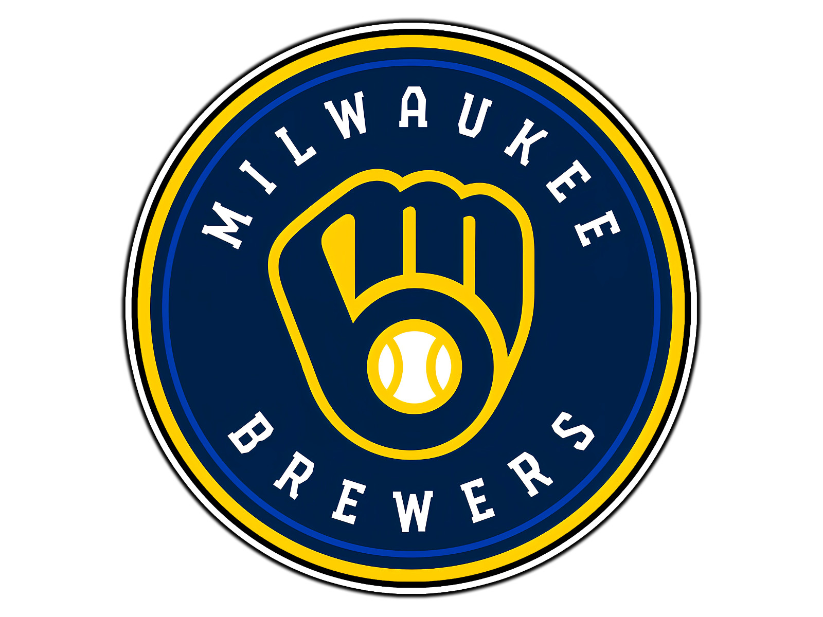 Milwaukee Brewers Logo #1 Logo Baseball Sticker Waterproof Vinyl Decal Die-Cut