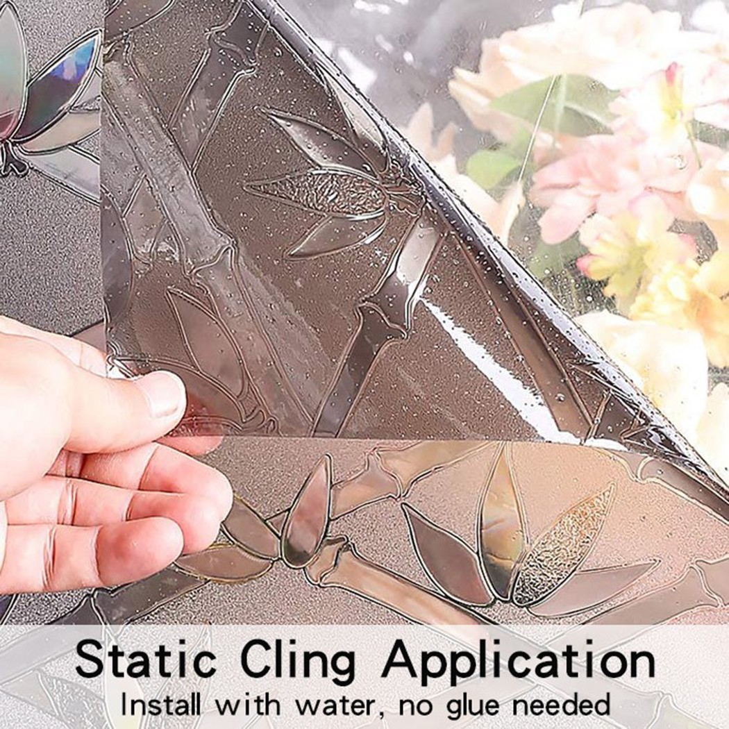 1X 45*100CM Privacy Glass Film Sticker Static Cling Stained Bathroom Home UK