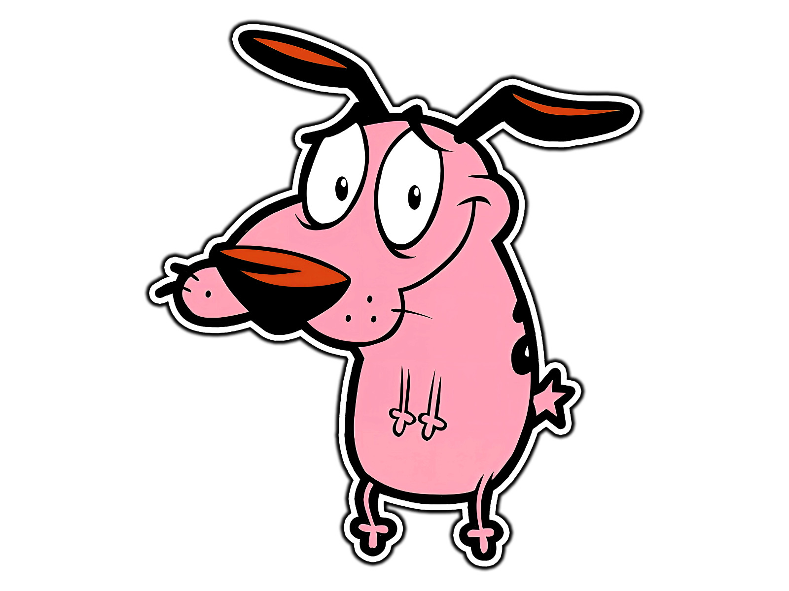 Courage The Cowardly Dog #1 Waterproof Vinyl Sticker Decal Die-Cut