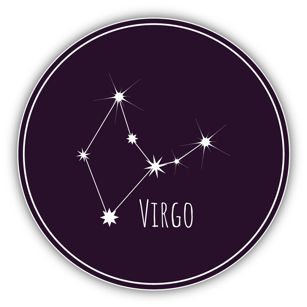 Virgo Zodiac Sign Constellation Vinyl Sticker Decal