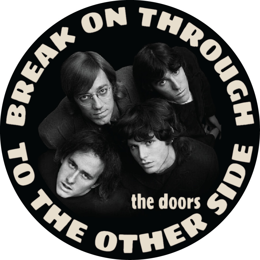The Doors Break On Through Sticker 60s Rock Vinyl Decal for Laptop Water Bottle