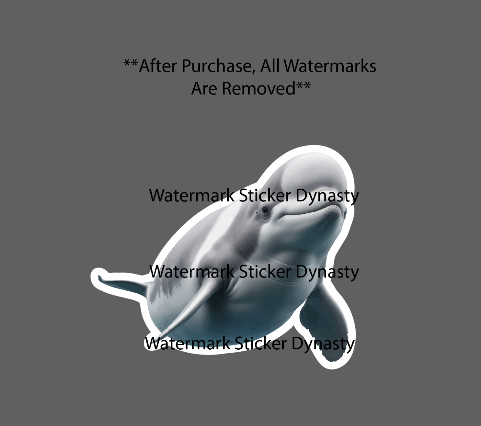 Beluga Whale Sticker Waterproof Decal Animal Ocean Beach Travel Real Gift NEW