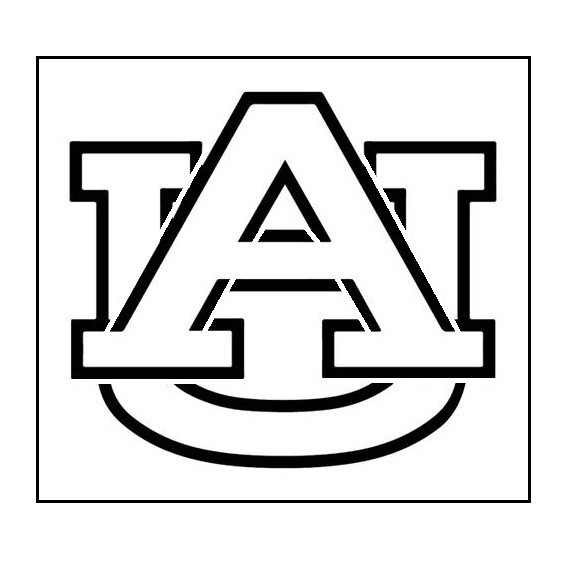 Stencil UA UNIVERSITY OF AUBURN Logo Outine Stencil Template Reusable 6″x5.5″
