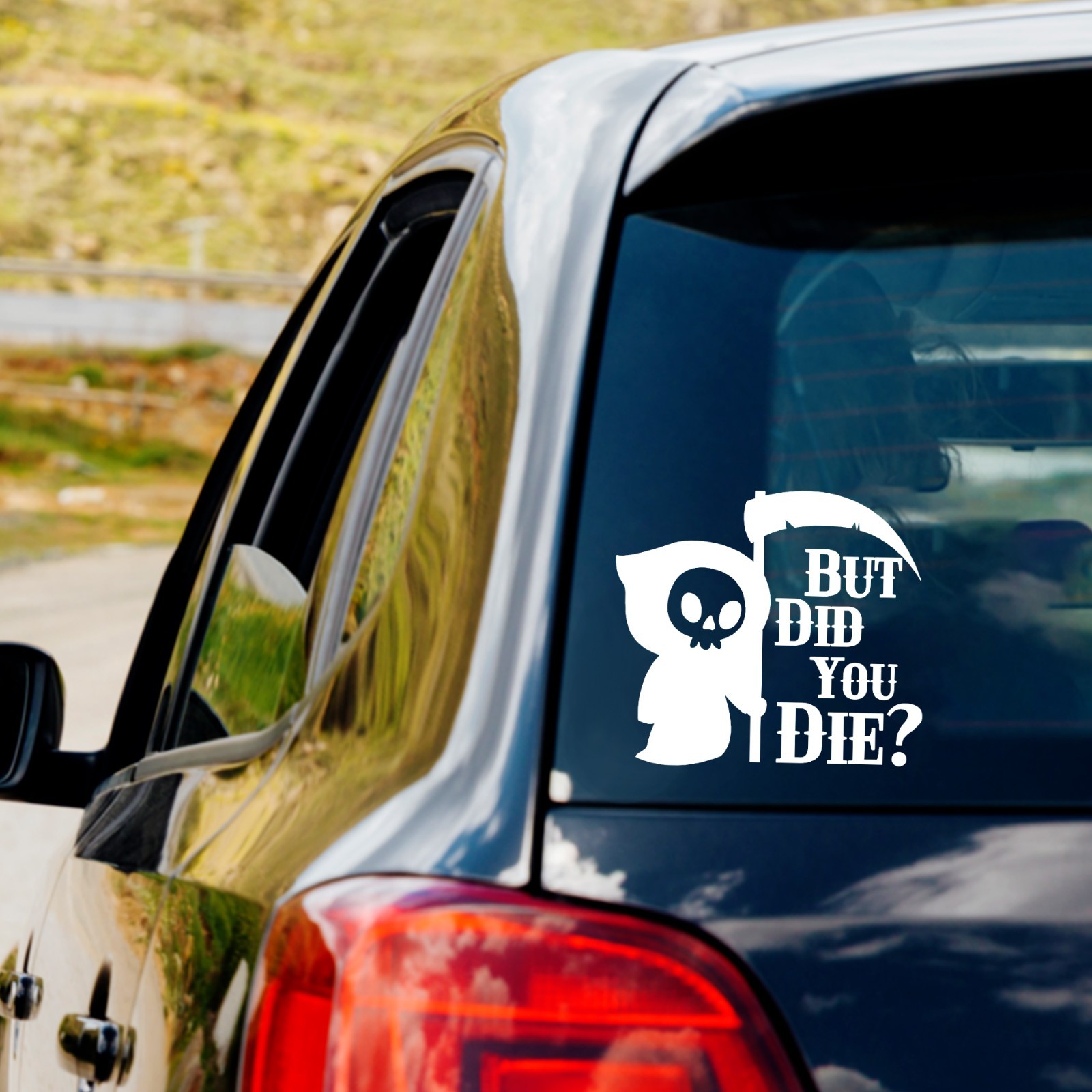 Cute Grim Reaper Scary Horror Vinyl Decal Sticker Car Truck Window Laptop Die?
