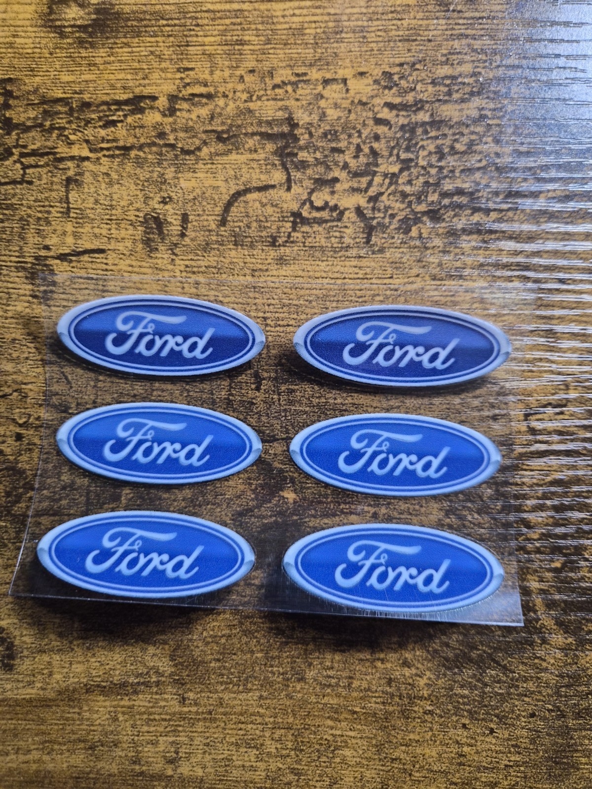 6 pc. FORD LOGO 2″ UV High Quality UVDTF Decal Sticker waterproof USA NOT VINYL