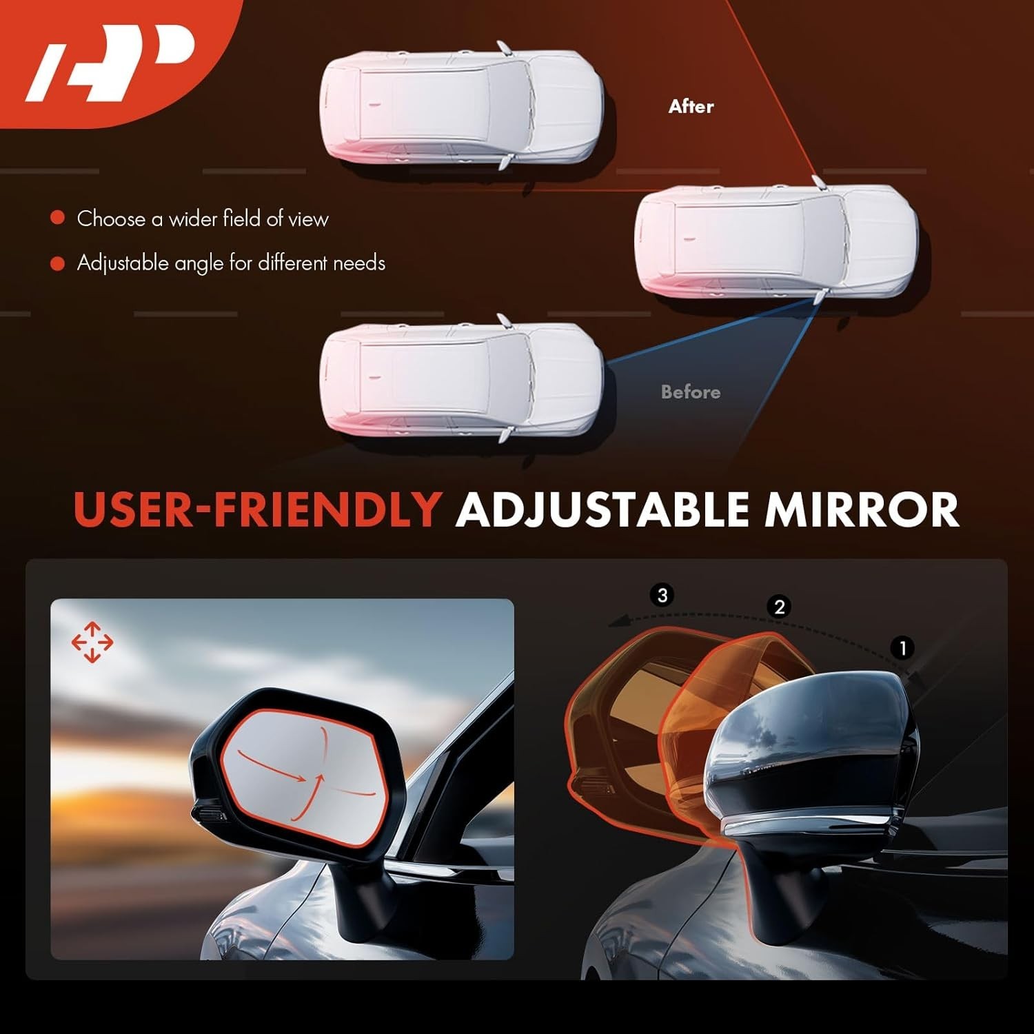 Right Passenger Side Power Door Mirror – Compatible with Nissan Altima 2013 2014