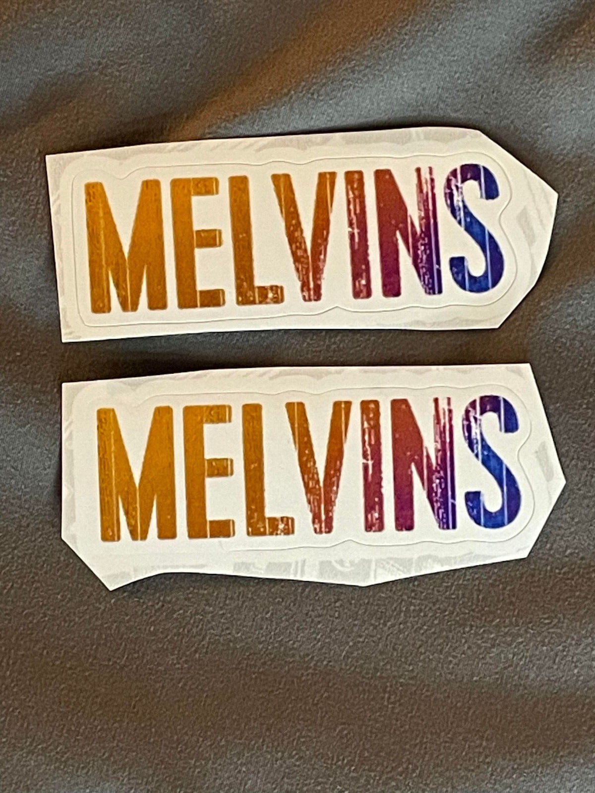 Lot of 2 MELVINS 1″ x 2 7/8″ Band Logo Stickers FAST! FREE SHIP! Buzz Osborne