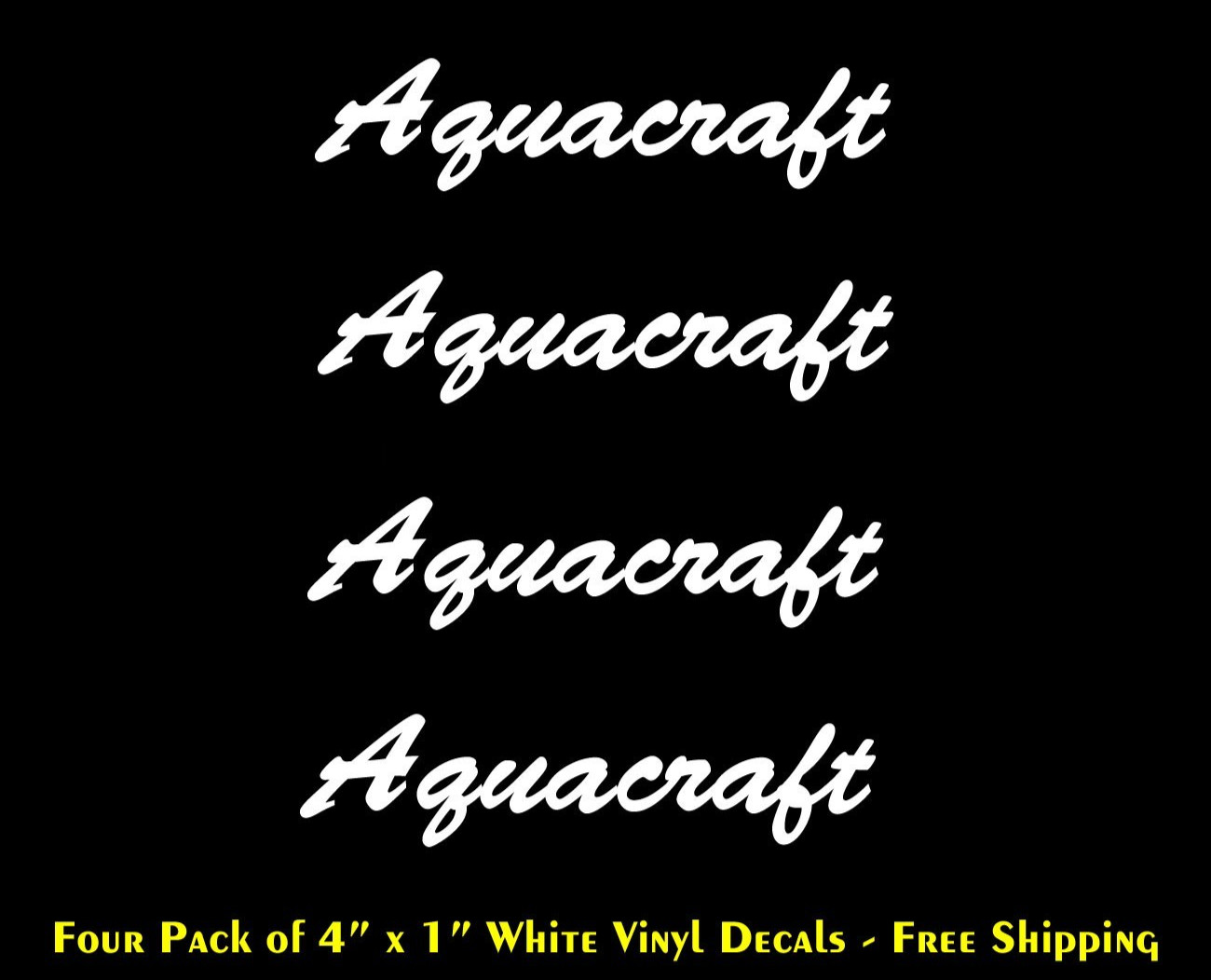 Aquacraft 4.5″ White Decals Car Truck Window Laptop Boat Tablet Boat Trailer