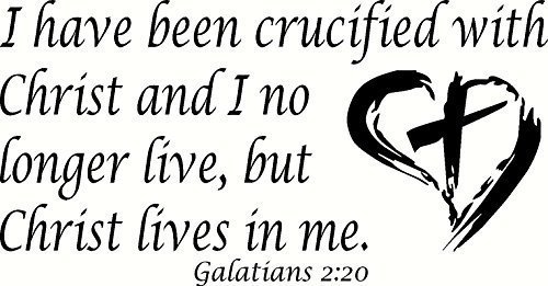 Galatians 2:20 Vinyl Wall Decal by Scripture Wall Art, Quotes, Decor Bible Verse