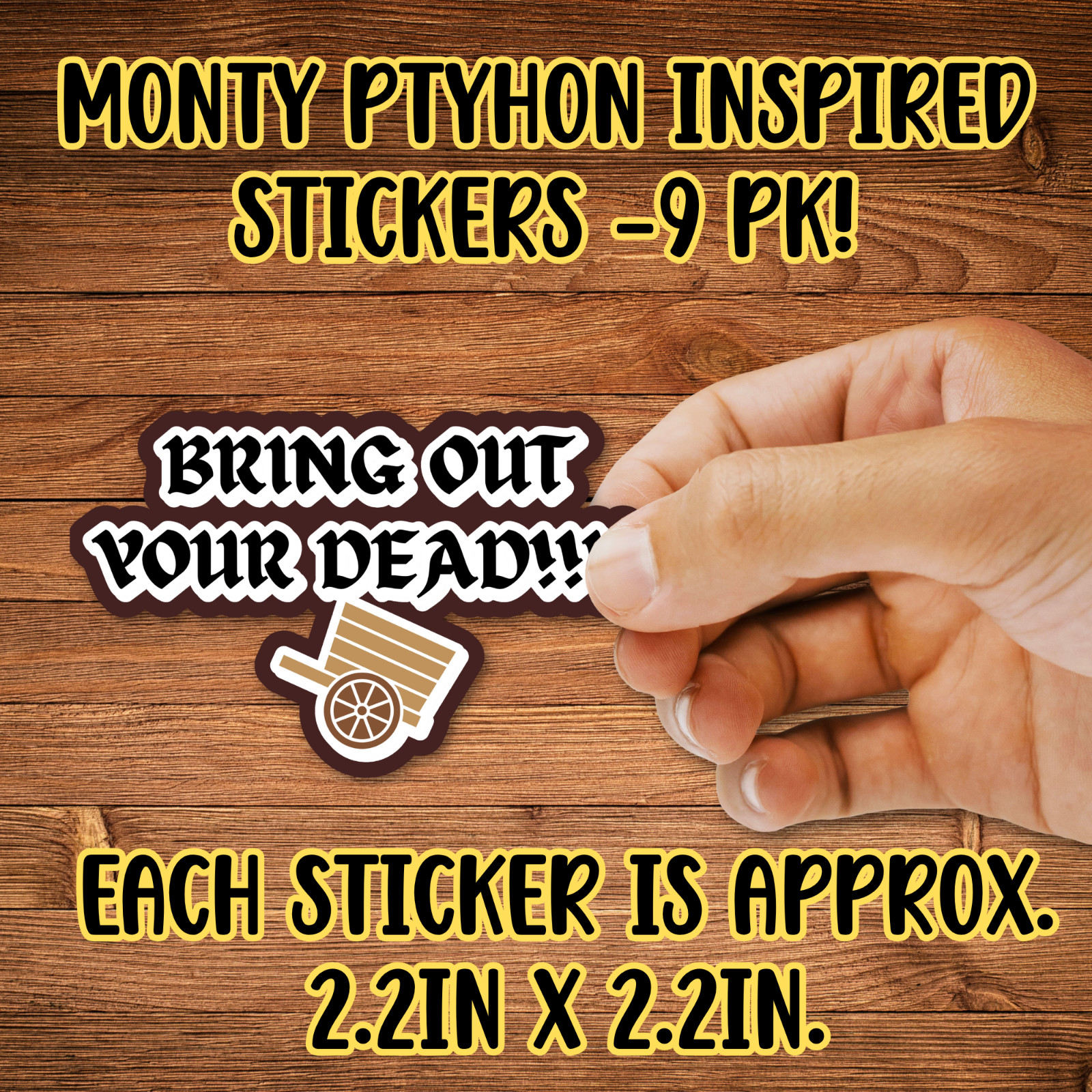 Monty Python Inspired Stickers for Your Laptop, Water Bottler, or Planners.