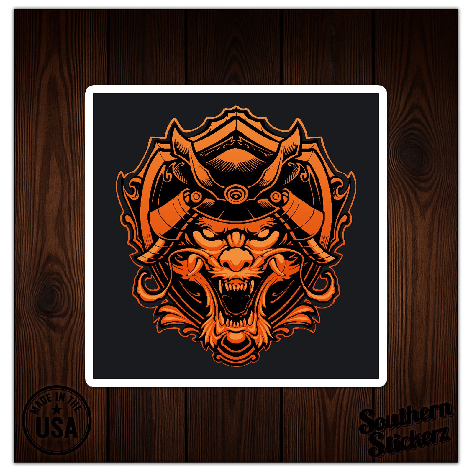 Asian Dragon Head Oni – Vinyl Decal Sticker – Car Window Laptop – ebn11145