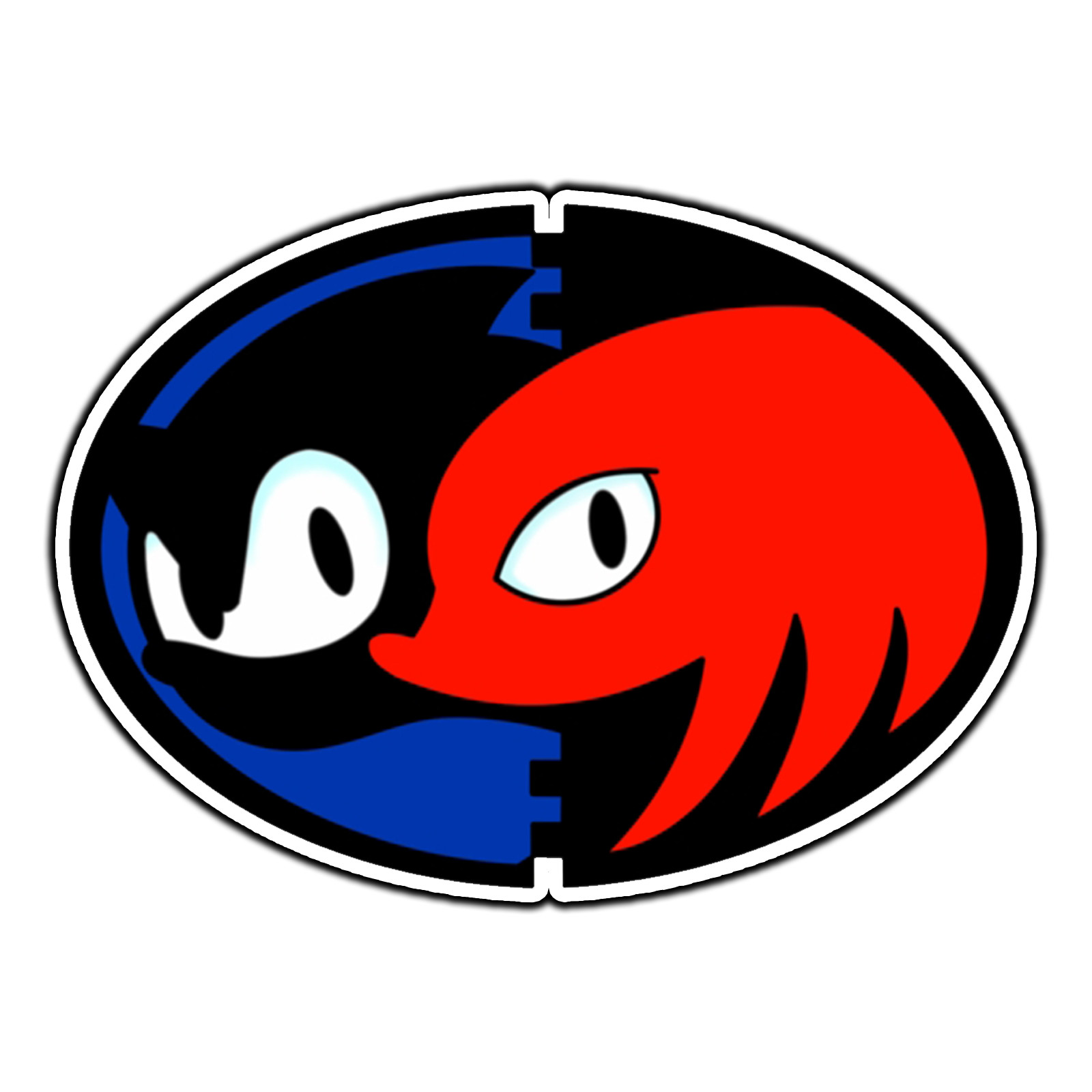 Sonic The Hedgehog & Knuckles Logo #1 Vinyl Sticker Decal Waterproof Die-Cut Car