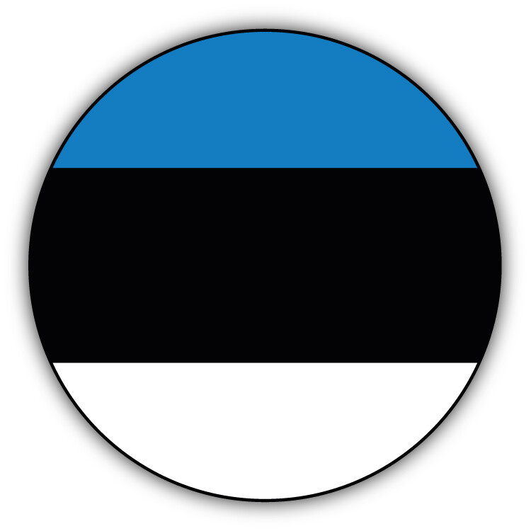 Estonia Round Flag Car Bumper Sticker Decal