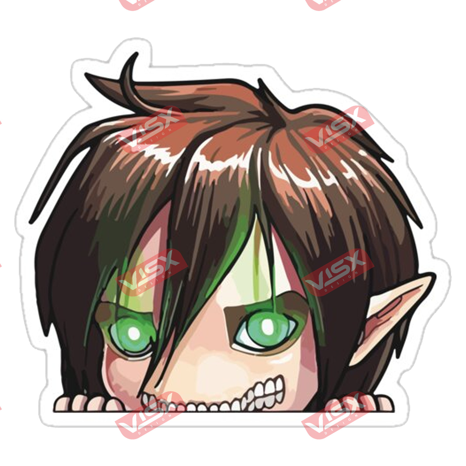 Eren Yeager attack on titan Peeker Bumper stickers
