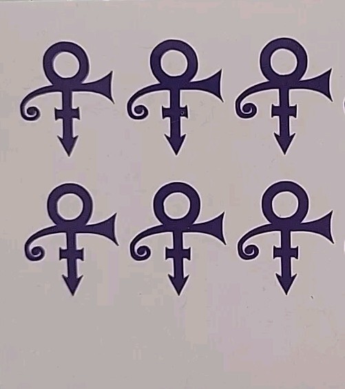 6 Prince Logo 1.5″ H Vinyl Decal (Purple) windows car truck laptops SUV boards