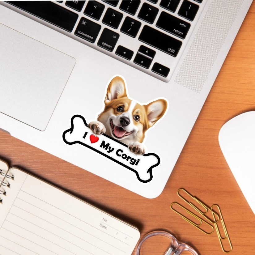 I Love my Corgi, Sticker, Peel N’ Stick, Different Sizes