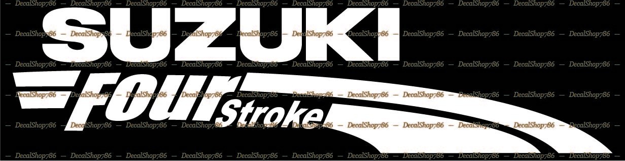 Suzuki Four Stroke Outboards -Outdoor Sports- Vinyl Die-Cut Peel N’ Stick Decals