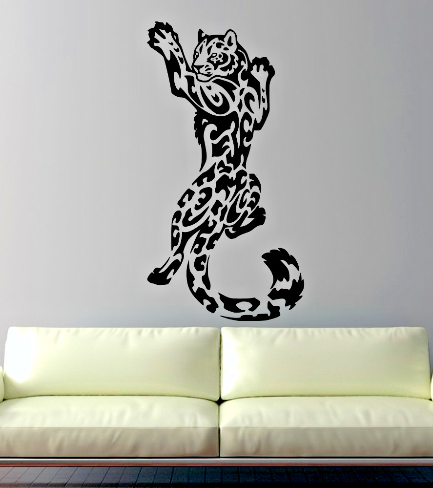 LEOPARD CLIMBING WALL CAR VINYL DECAL DIE CUSTOM MADE 9-22″ TALL COLOR CHOICES