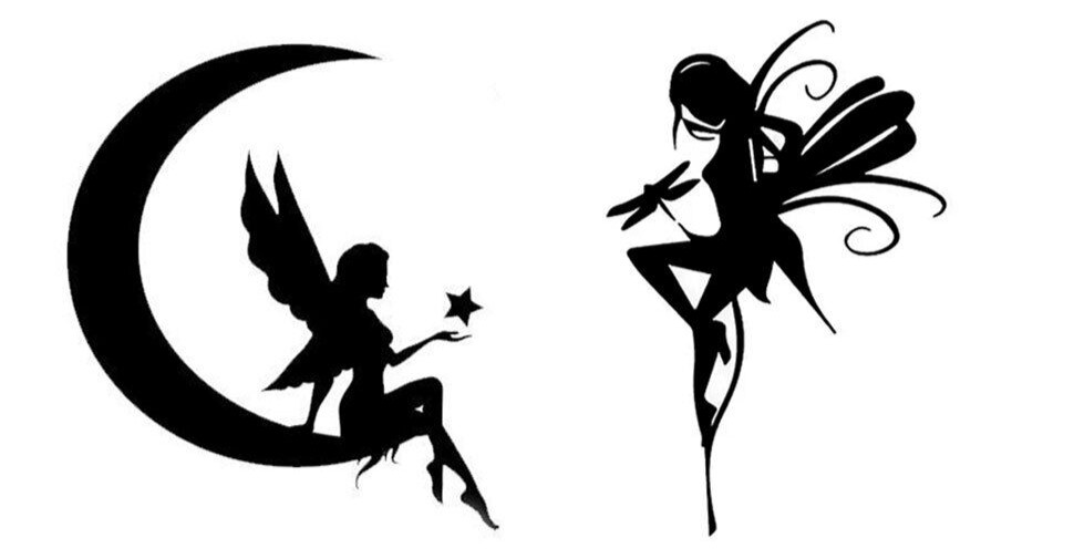 4 Pack Fairy Pixie Vinyl Decal Car Window Tumbler Laptop Tablet Notebook Wall