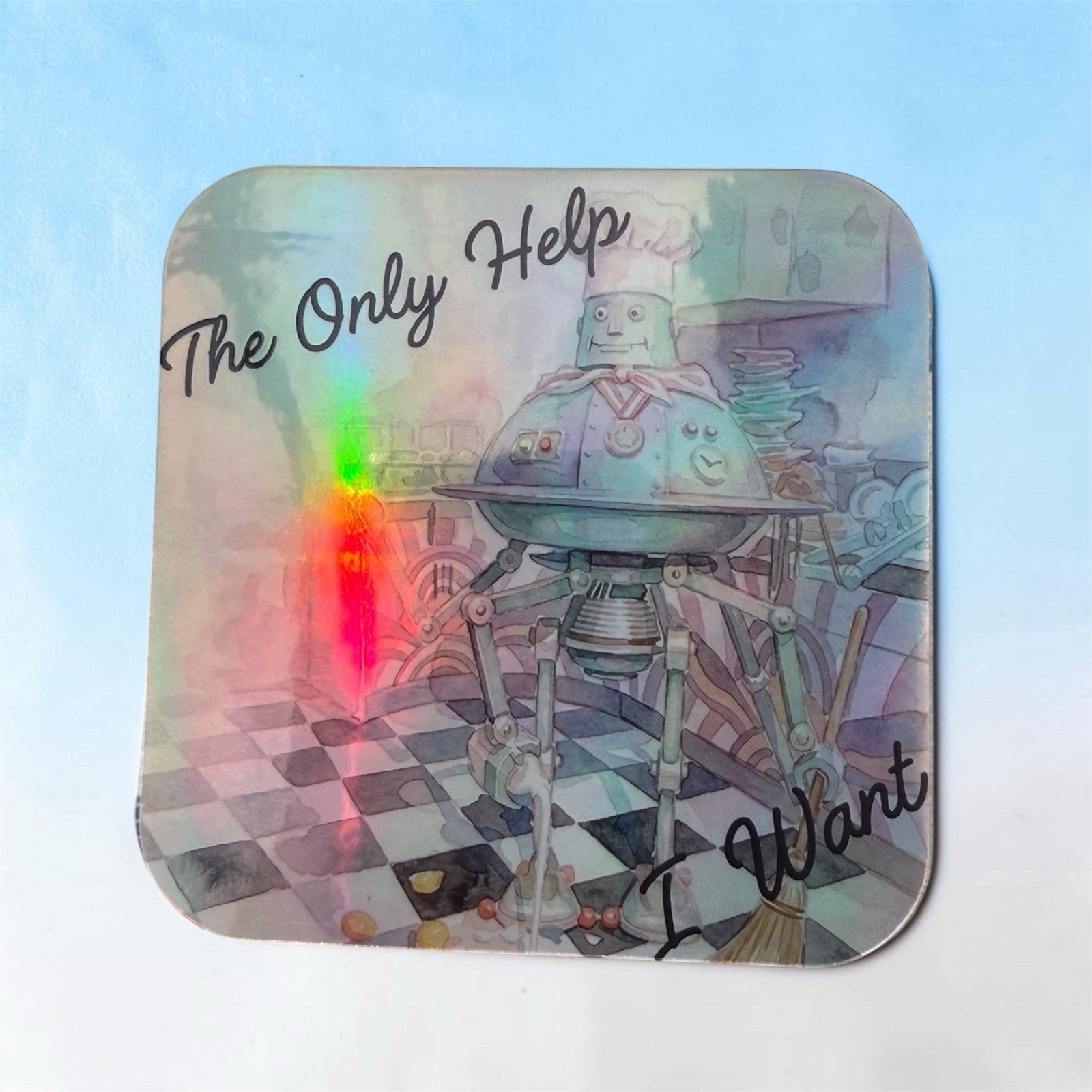 Horizons 3×3 Robot Holographic Sticker Homemade FAST SHIP FREE SHIP