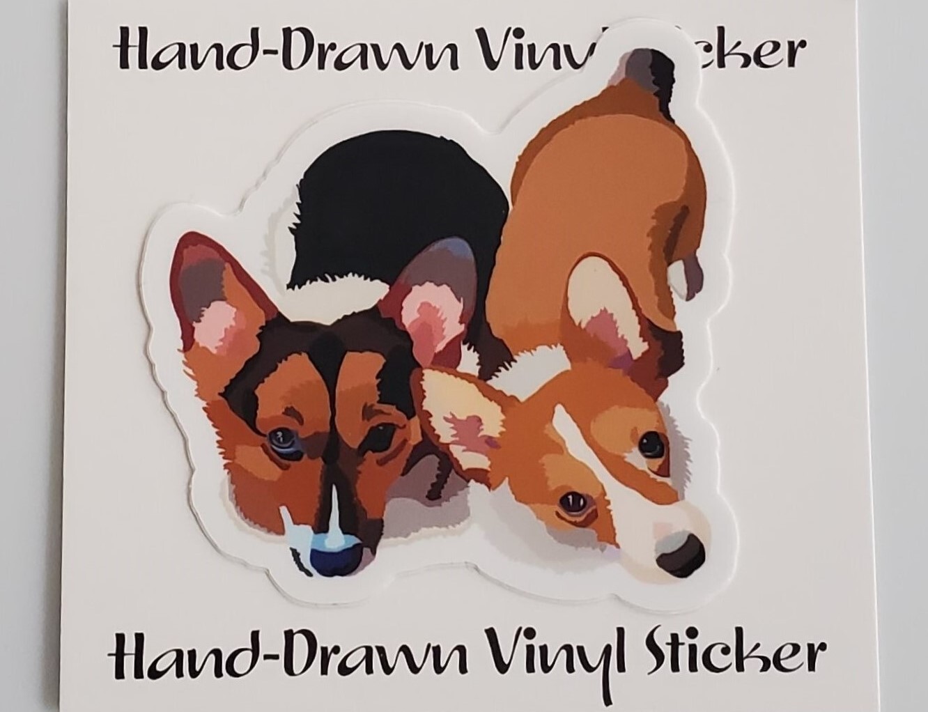 3×3 Pembroke Welsh Corgi Sticker Water Bottle, Laptop, Phone, Dishwasher Safe