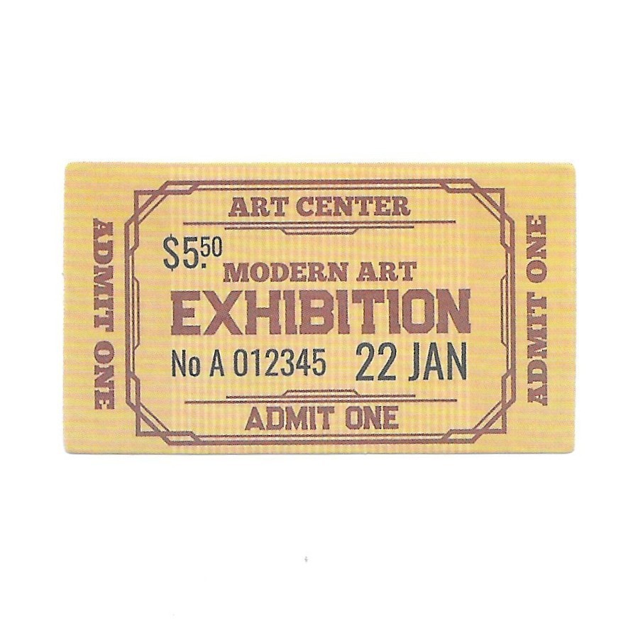 Vintage Art Exhibition Museum Ticket Vinyl Sticker Decal Die Cut