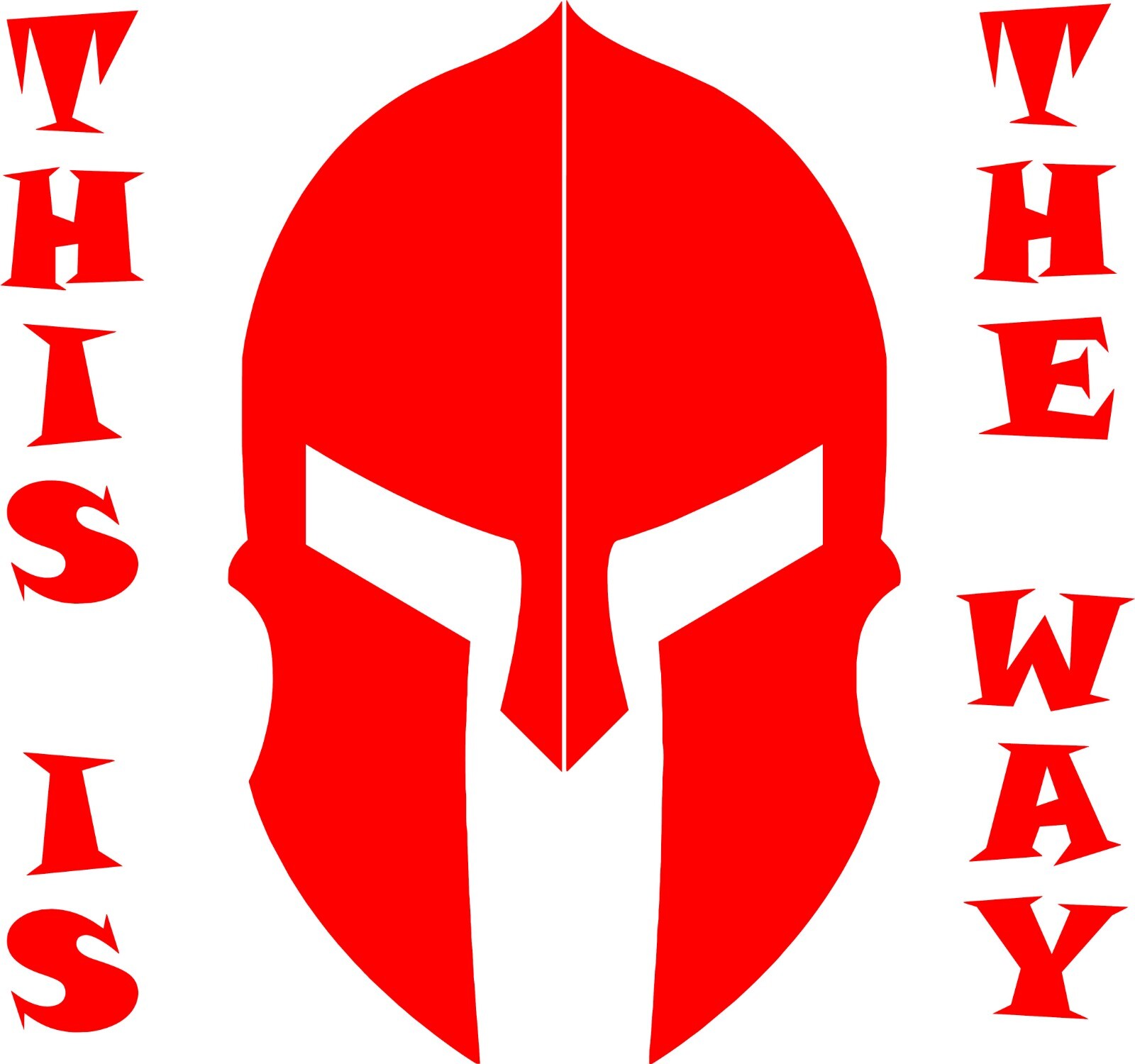 SPARTAN LAW THIS IS THE Way In your choice of color 4.8″ X4.5″