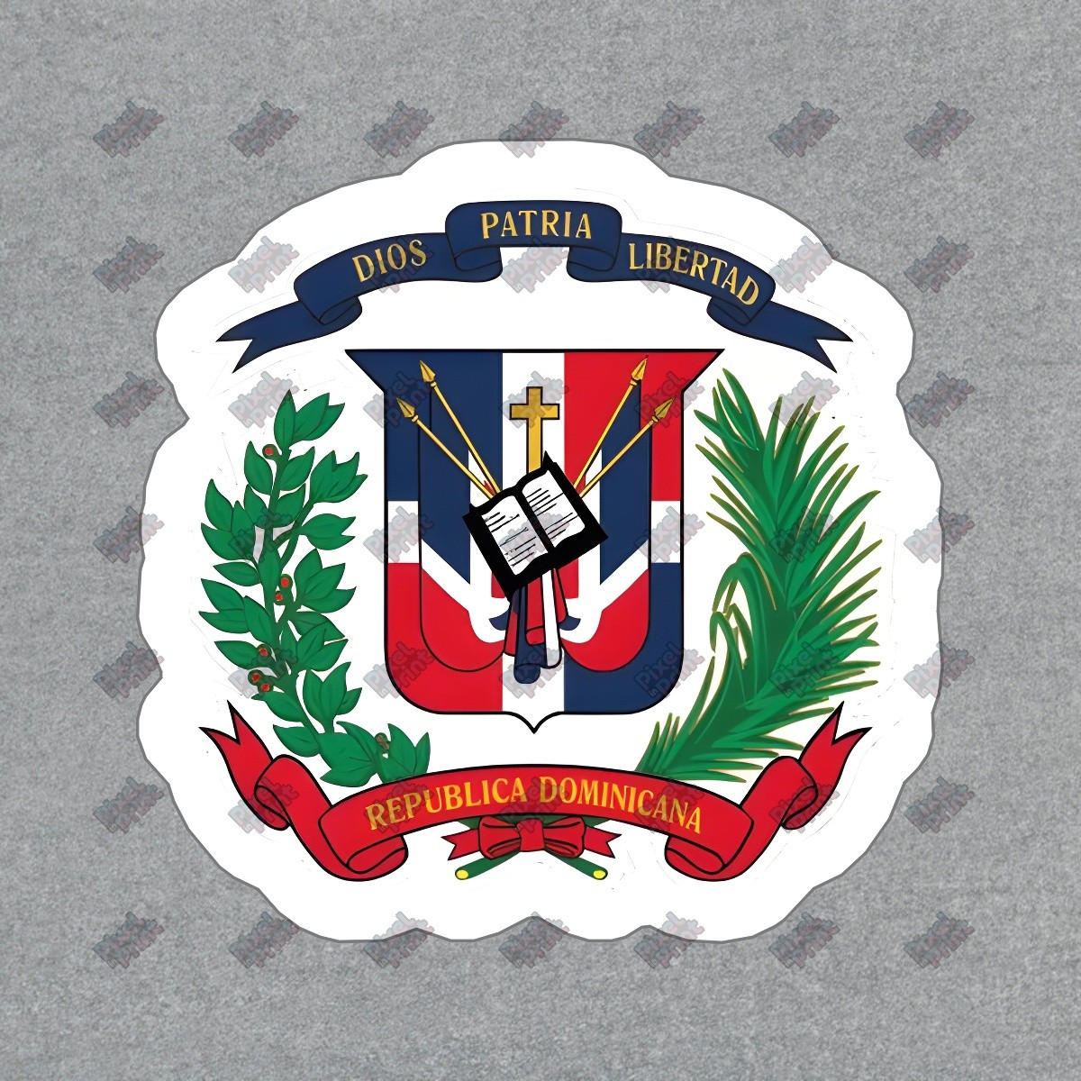 Dominican Republic Coat of Arms Vinyl Sticker High Quality Decal for #360213