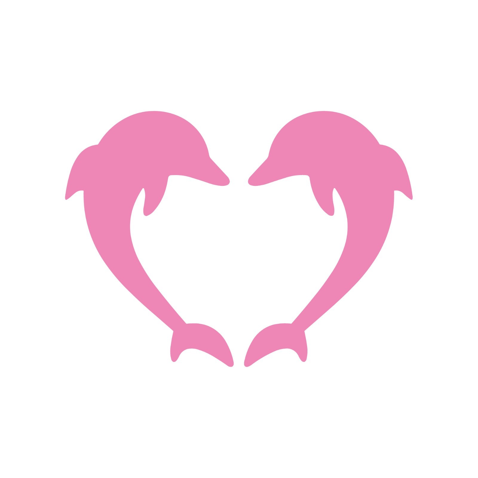 Dolphin heart Vinyl Decal Sticker