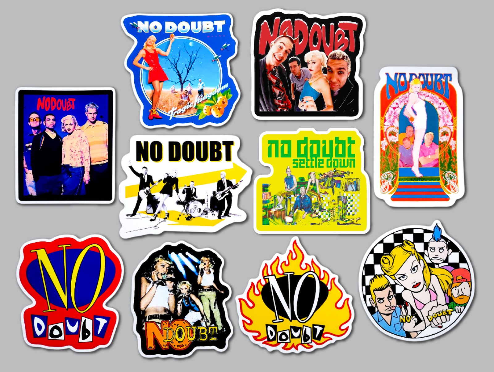No Doubt Vinyl Sticker Lot (10 Stickers) ska reggae punk grunge 90s sublime gwen