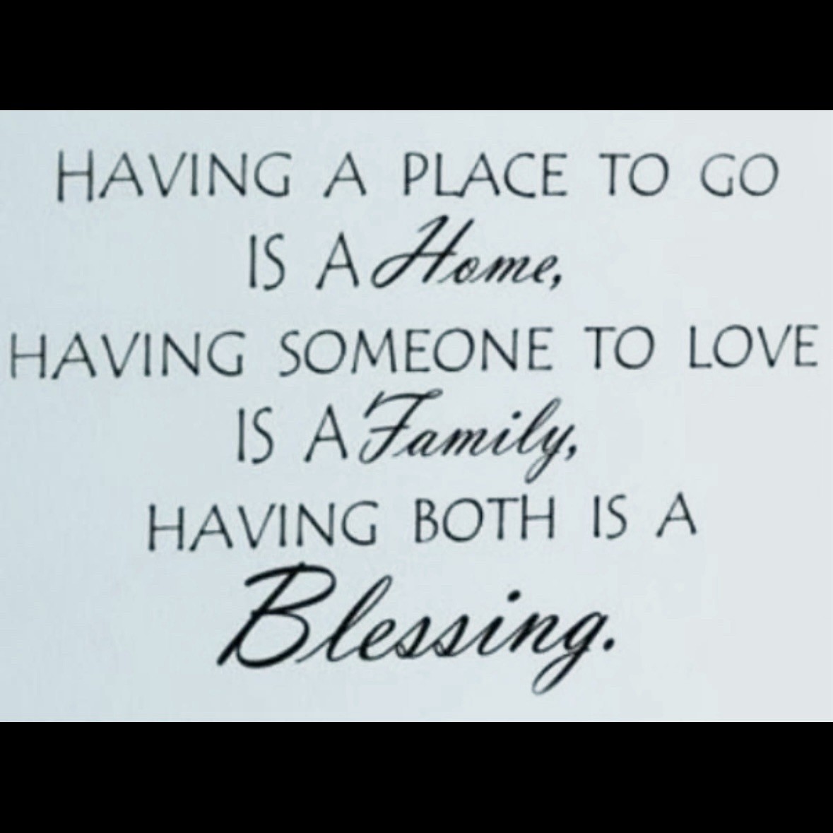HAVING SOMEONE PLACE TO GO BLESSING Vinyl wall art lettering decals LARGE 33×22