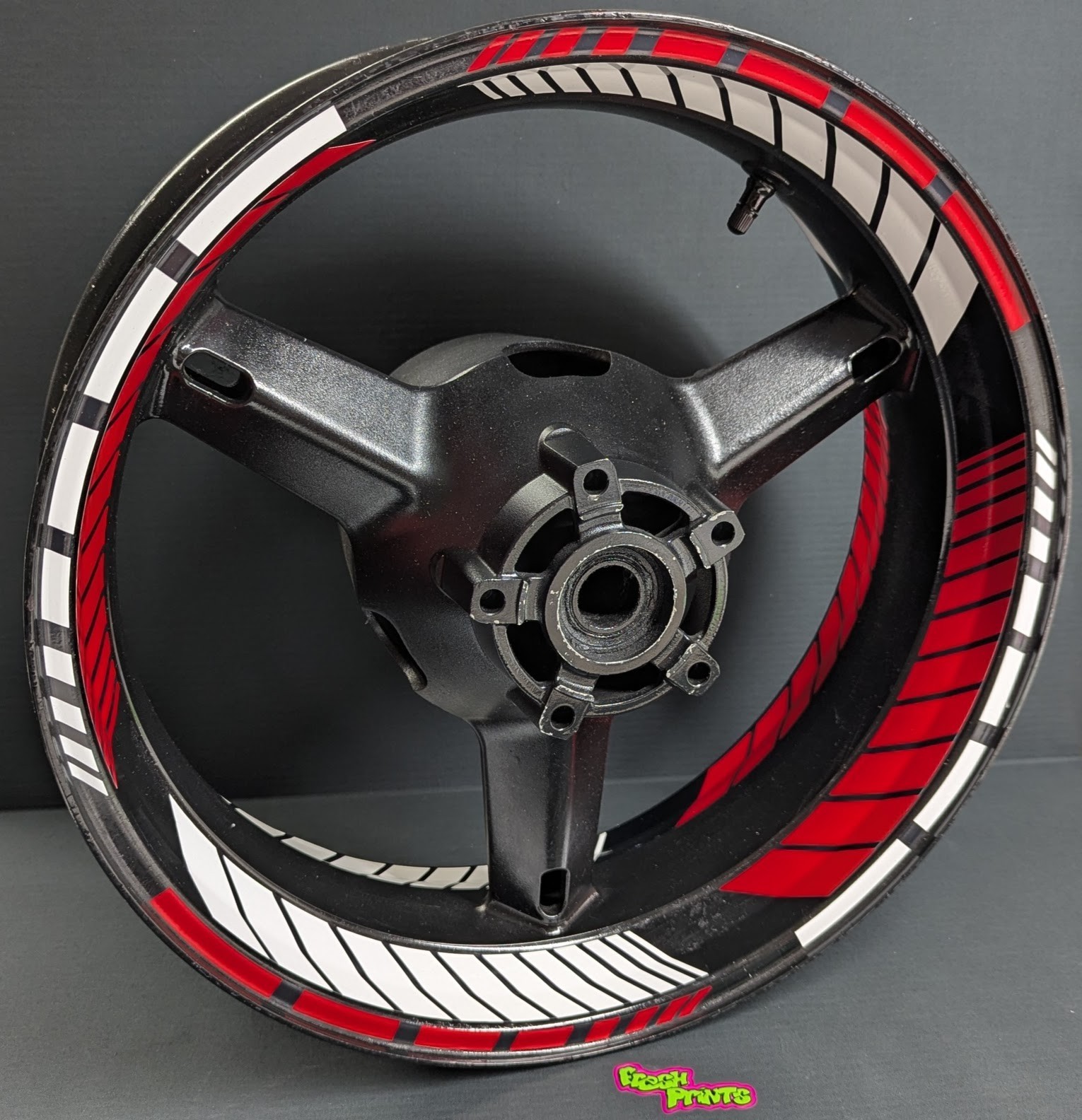 RED & WHITE Wheel Wrap Rim Stripes Inner Decals Tape Sticker for SUZUKI GSXR 600