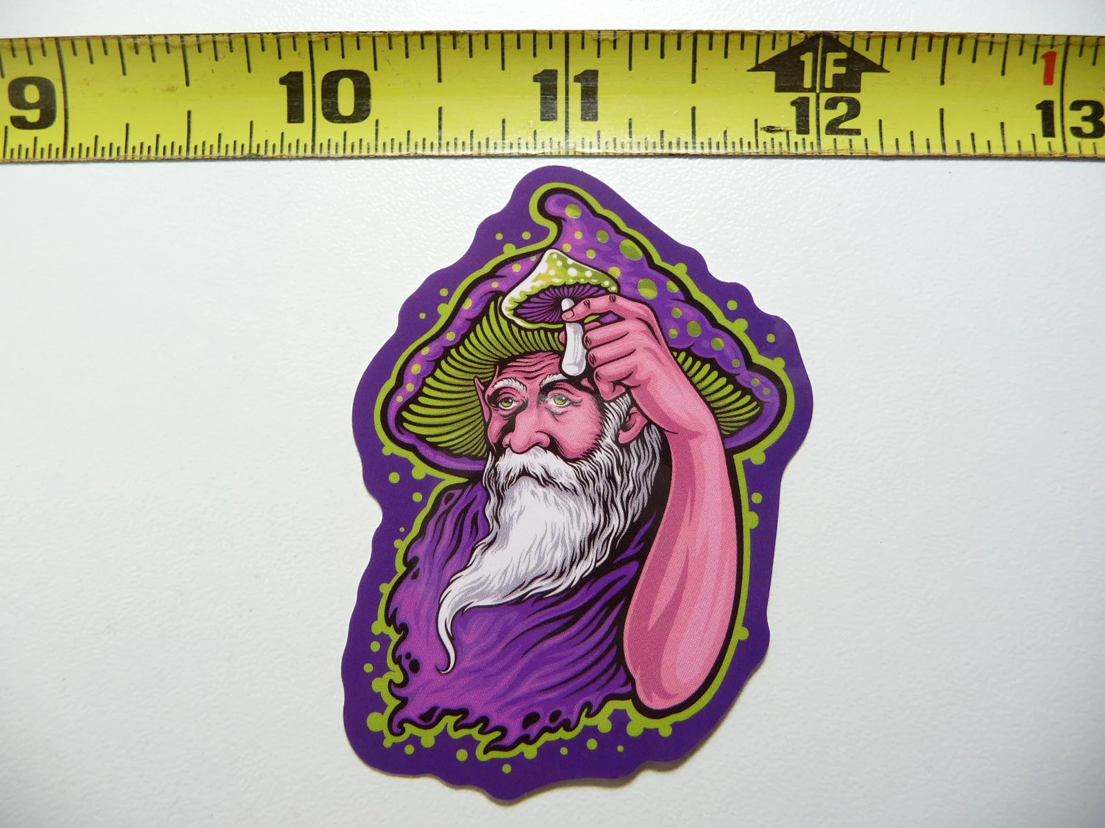 MAGICAL MUSHROOM MAN SMALL STICKER DECAL NEON STYLE FUNNY VINYL DECORATION