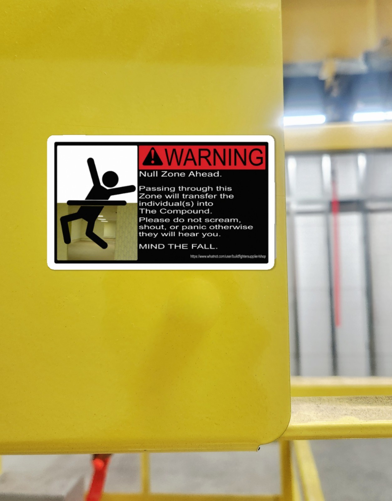 The Backrooms Vinyl Sticker Decals Set of 2. Fun Warning Sign