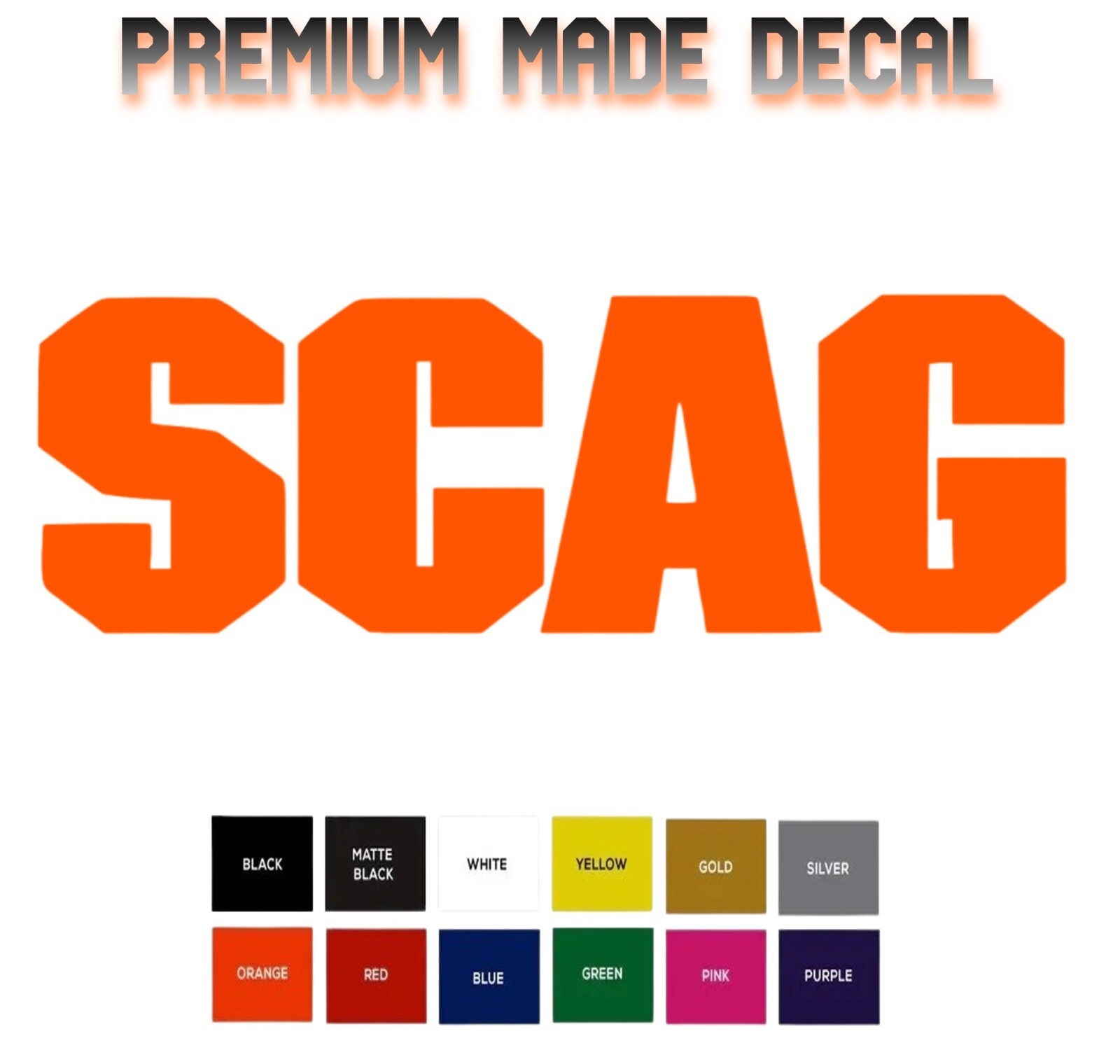 SCAG Decal Sticker 5.5″ 7.5″ 11″ Turf Tiger Cat Zero Turn Blade Belt Mower Seat