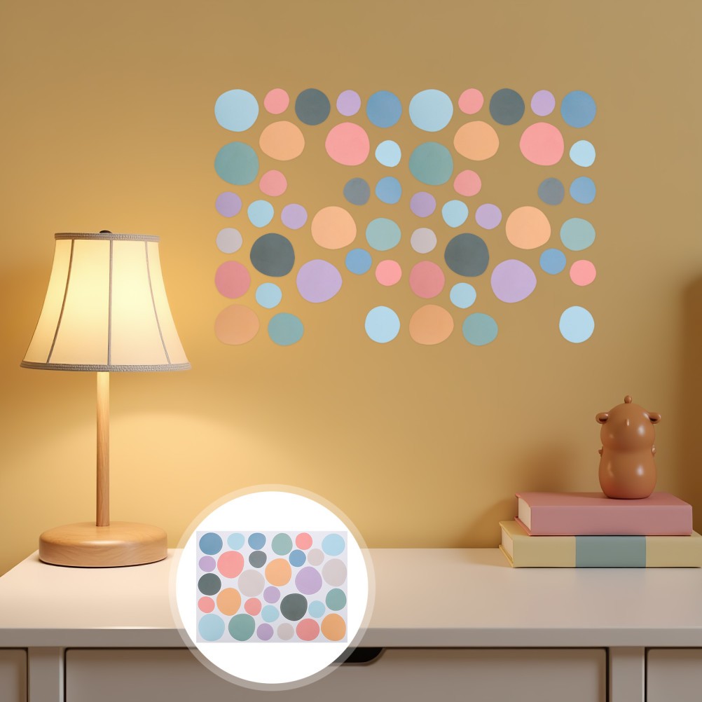 10 Pcs Colorful Irregular Dot Wall Decals Boho Style Stickers for Nursery Room