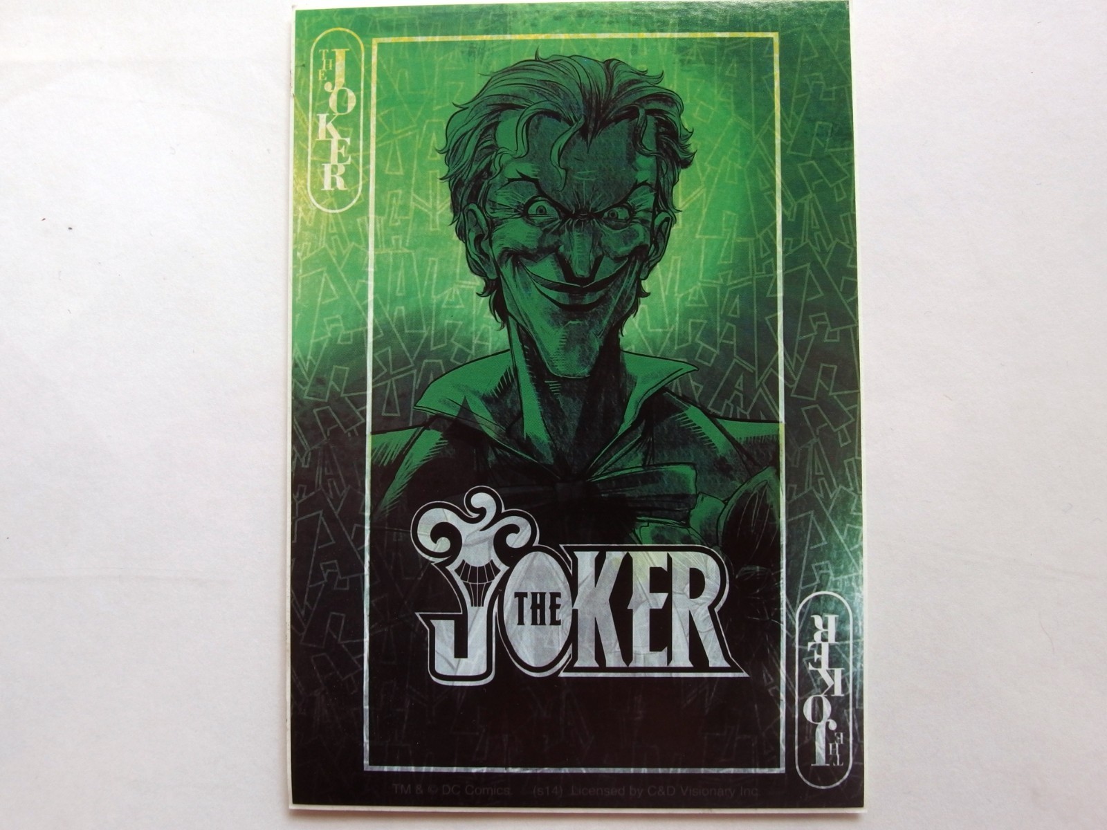 Batman The Joker Wild Card Sticker, Licensed DC Comics C&D Visionary, 3.5×5″