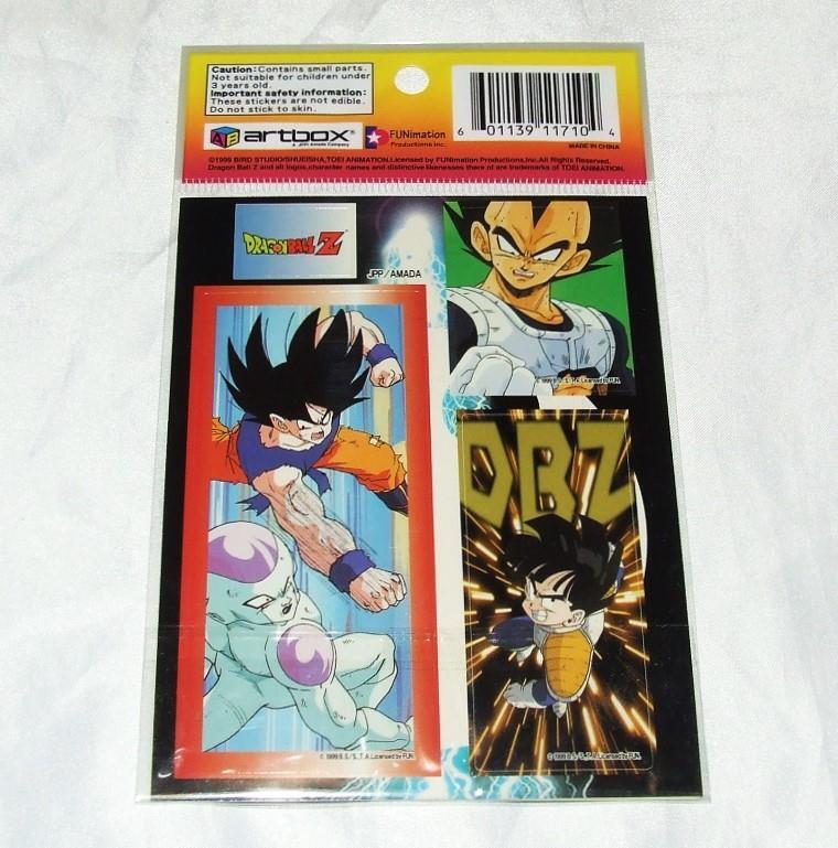 Dragon Ball Z Super Size Sticker Pack #2 Anime 1999