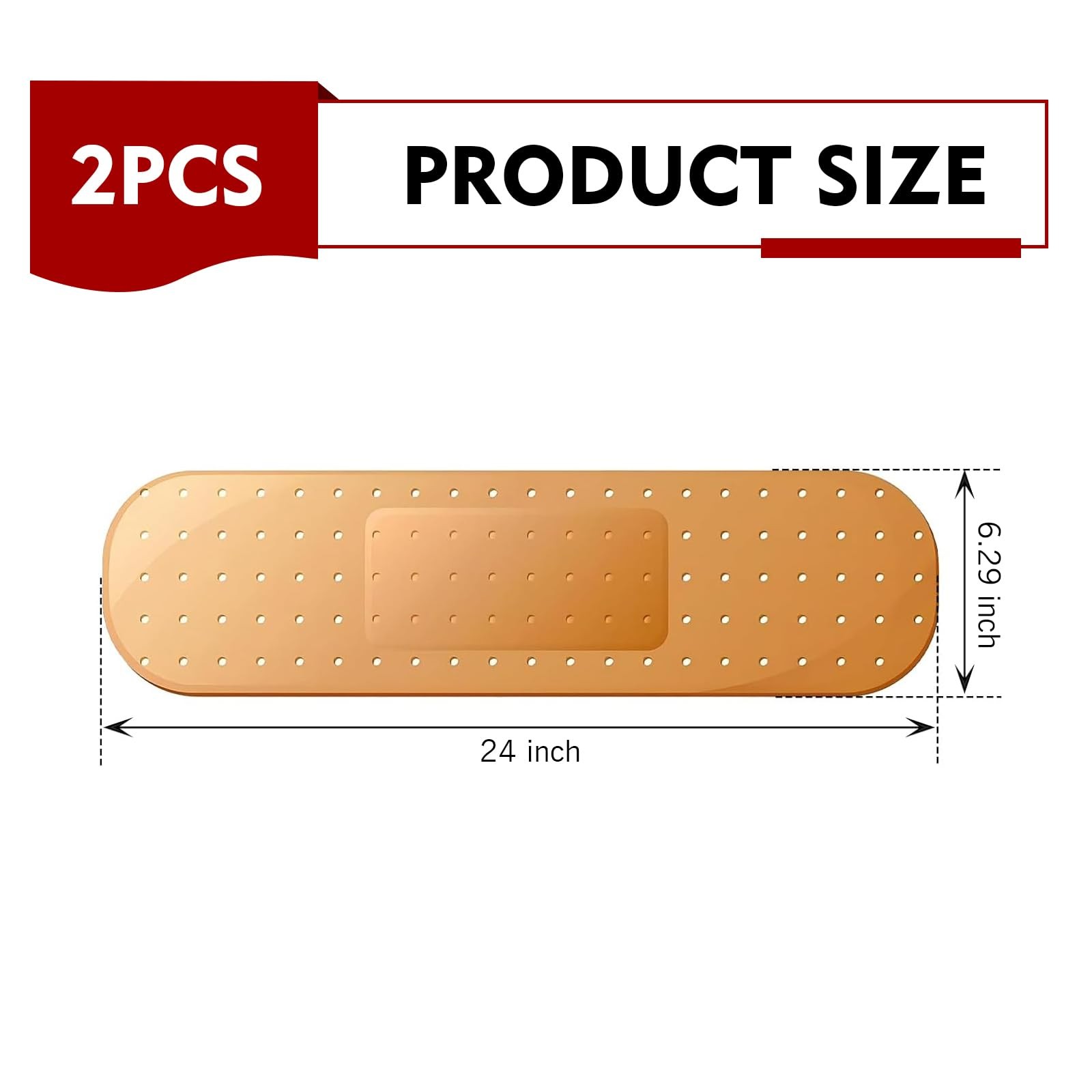2PCS Car Bandaid Stickers, 24″ x 6.3″ Giant Car Bumper Sticker Large Bandage …