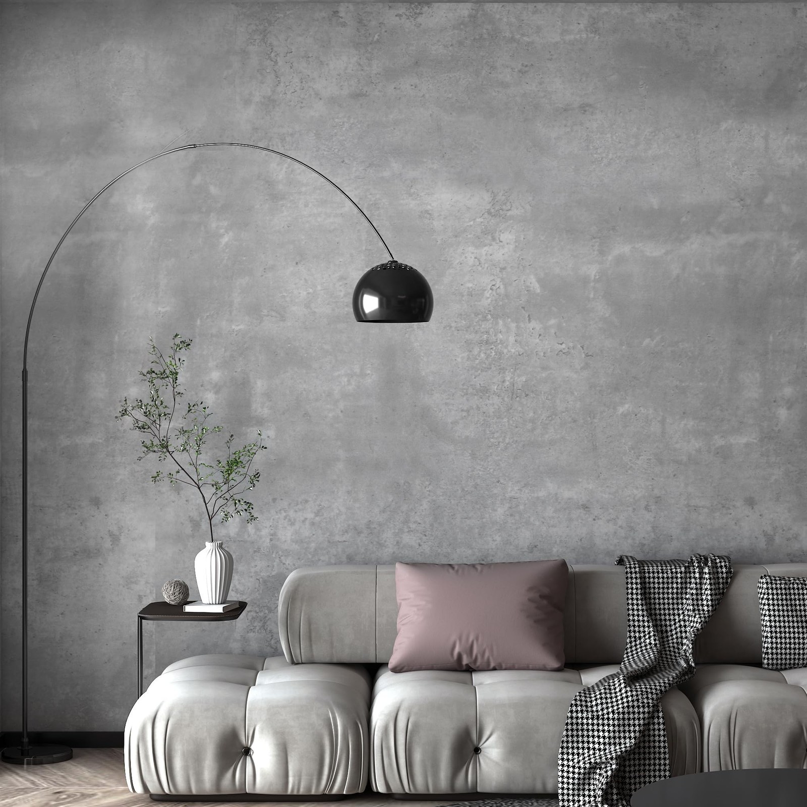 TOTIO Light Grey Concrete Wallpaper Peel Stick Cement Look Countertop Contact…