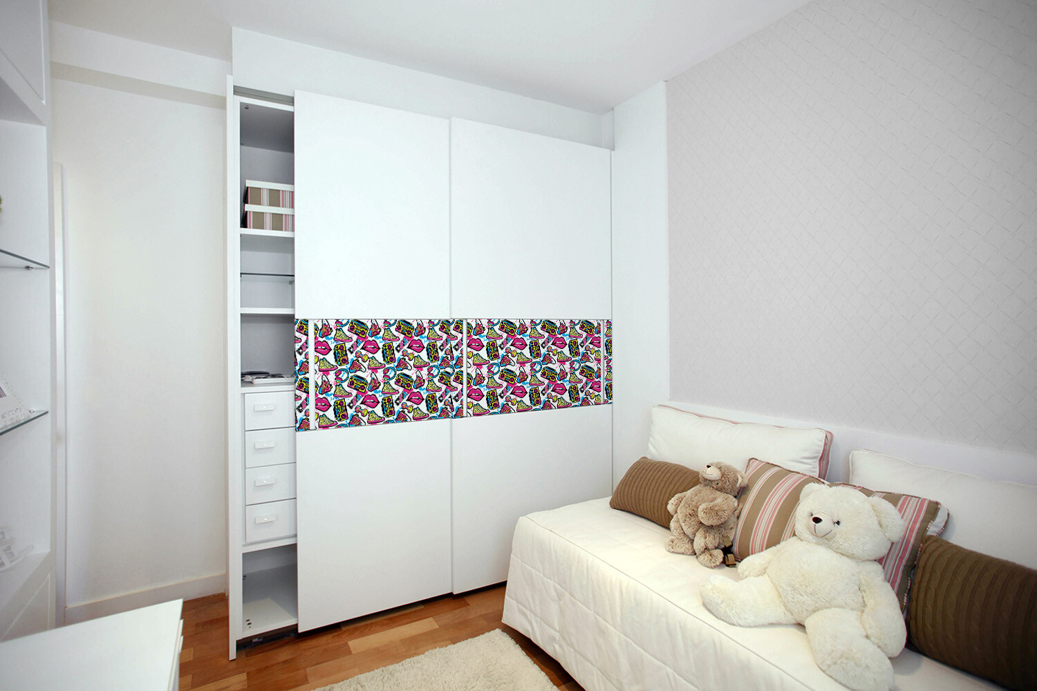 Wall Door Furniture Adhesive Decorative Sticker Decal Oldschool style 100×50