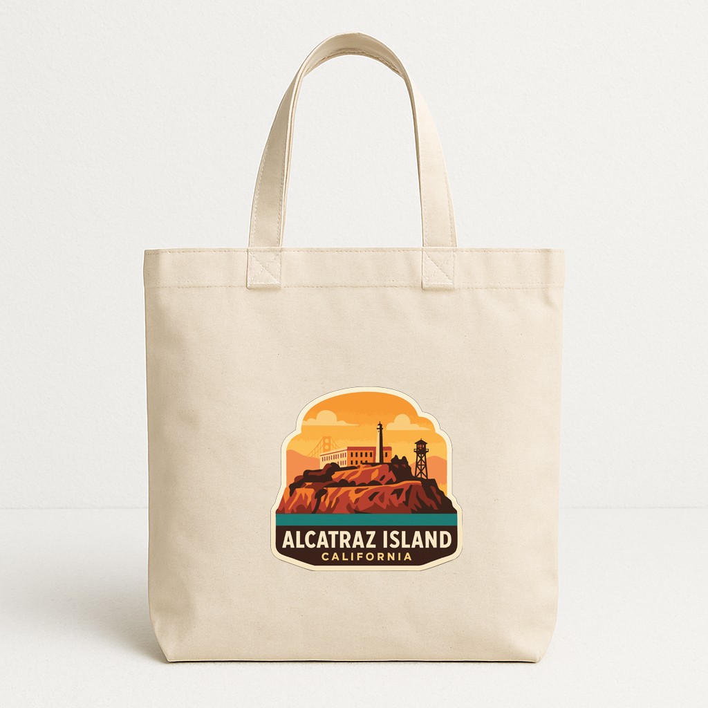 Alcatraz Island California Iron On Heat Transfer Vinyl HTV Die-Cut Symbolic